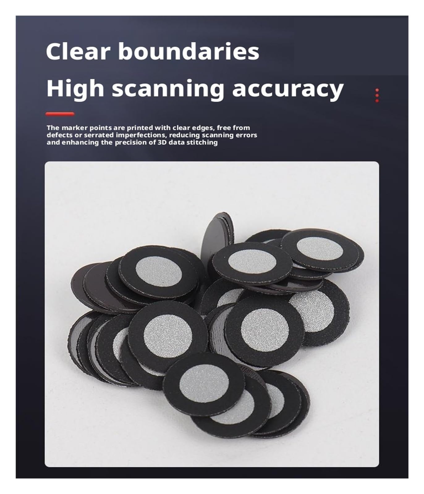 Skaner 3D wysoce odblaskowy śledzenie magnetyczne skanowanie punktowe odbicie rozproszone cele pozycjonowania 3/6/10/12/16MM Precyzyjne śledzenie(1000PCS,16x25mm)