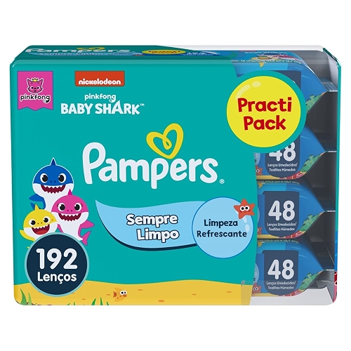Lenços Umedecidos Pampers Sempre Limpo 192 Unidades