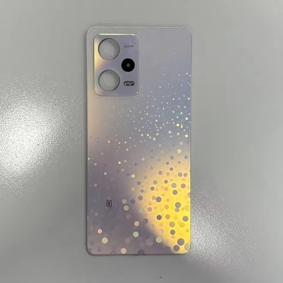 YOOOKOOO Compatible Rear Back Cover for Xiaomi Redmi Note 12 Pro 5G – Battery Door Housing Replacement Part (Black No Lens)