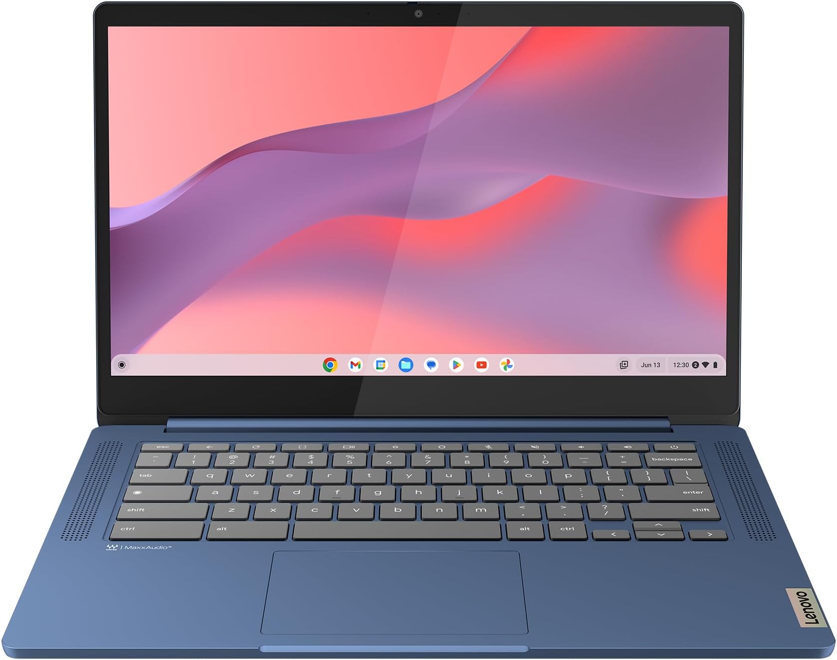 IdeaPad Slim 3 Chromebook 14M868 – 14-Inch FHD Laptop (MediaTek Kompanio 520, 4GB RAM, 128GB SSD, Chrome OS) with English (UK) Keyboard – Abyss Blue