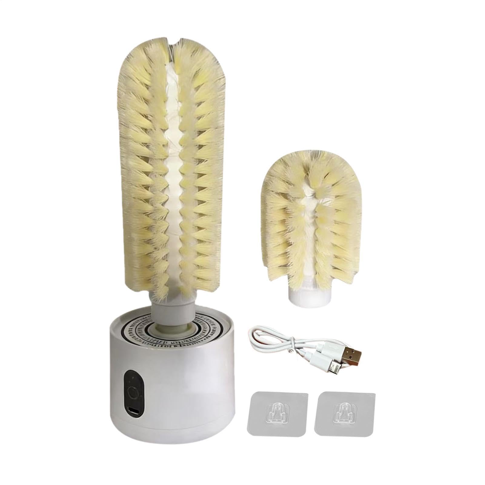Flaschenbürsten-Set, wiederaufladbar, USB-Wandmontage, Reinigungsbürste, für Zuhause, Küche, Spüle, Restaurant, Bar, Trinkbecher