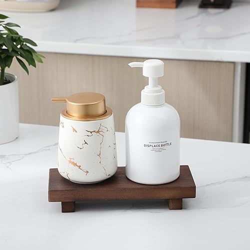 Miniatura 4 de zoocatia Pequeño Soporte de Bandeja de Madera con Pedestal para Baño de Granja Decorativo Soporte Elevadizo de Madera para Jabonera de Cocina para