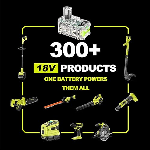 Miniatura 4 de Reemplazo de alta capacidad de 5000 mAh para batería Ryobi de 18 V P102 P103 P104 P105 P107 P108, compatible con herramientas eléctricas