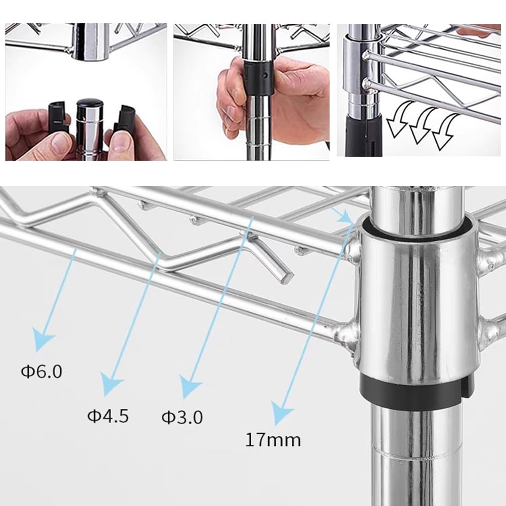 Carrello multiuso di alta qualità, a 3 ripiani, per cucina, ga, Worhop e Office Sto Soluts, Heavy-Du, le nizer su ruote