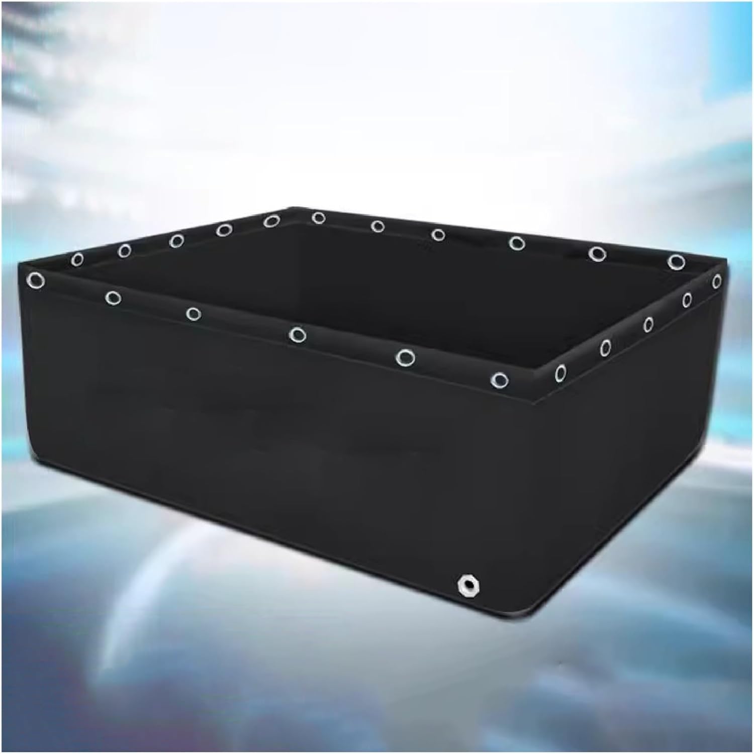Temporary PVC Aquarium Pool for Saltwater Fish, 0.5mm Durable Tarp Water Storage Tank with Drain Valve, Perfect for Koi Fish & Turtles (2x3.3x1.6ft)