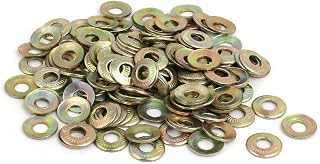 New Lon0167 M4 Inner Dia Carbon Steel Serrated Conical Washer Bronze Tone 150pcs(M4 Innendurchmesser Kohlenstoffstahl Gezahnt Konische Unterlegscheibe Bronzeton 150St