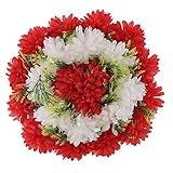 Hecho a mano Harilla Seda Artificial Clavel Funeral Cementerio Corona Conmemorativa Flor de Tumba - Rojo, 35 x 14 cm - Rojo, 35 x 14 cm