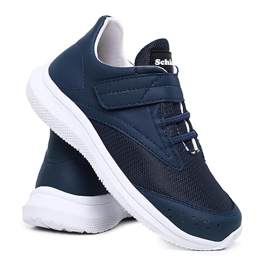 Tênis Infantil Masculino, Couro Sintético, Solado Antiderrapante, Sem Cadarço, Casual, Confortável, Para Dia a Dia