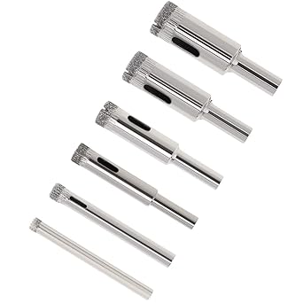 AKY 5pcs Diamond Coated Core Hole Saw Drill Bit Set Tools For Tiles Marble Glass Ceramic Cut Bit Tool 5/8/10/12/14mm