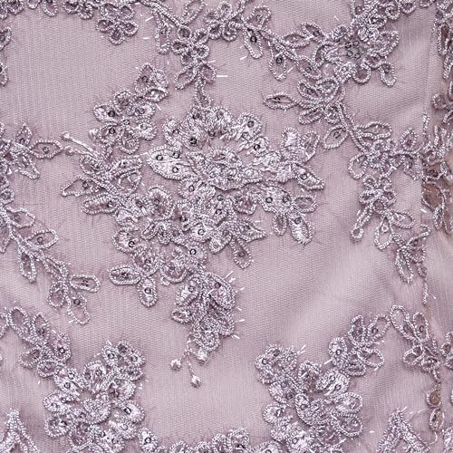 Image of Alex Evenings Women's Tea Length Embroidered Bodice Mother of The Bride Gown, Wedding Guest Dress (Petite and Regular Sizes)