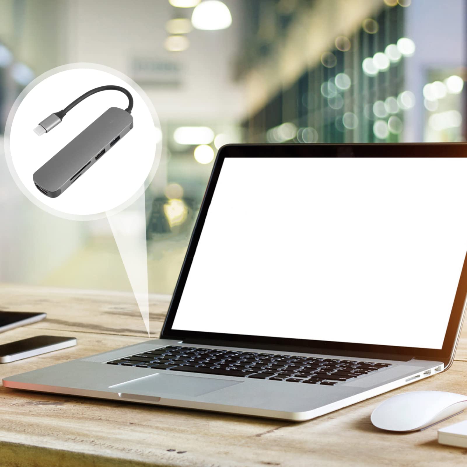 OSALADI 3pezzi Hub Usb Con Porte Per Laptop e Smartphone Adattatore Di Trasferimento Dati Espansione Multifunzionale Per Accessori Computer