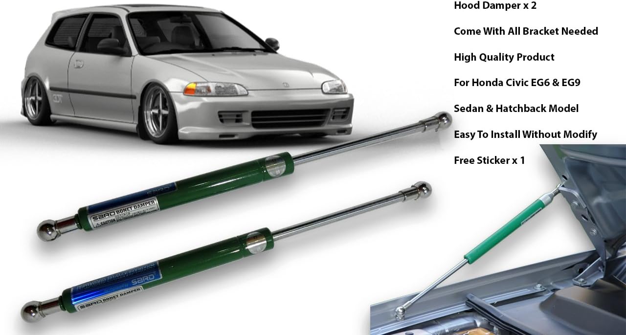Honda Civic EJ EG6 EG9 SR3 SR4 92-95 Front Hood Bonnet Absorber Lift Gas Strut Shock Kits Damper