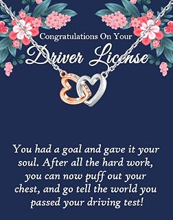 New Driver Gift Love Knot Necklace First Time Driver Gift Sweet 16 Gift Congratulations On Your Driver License Card Gift