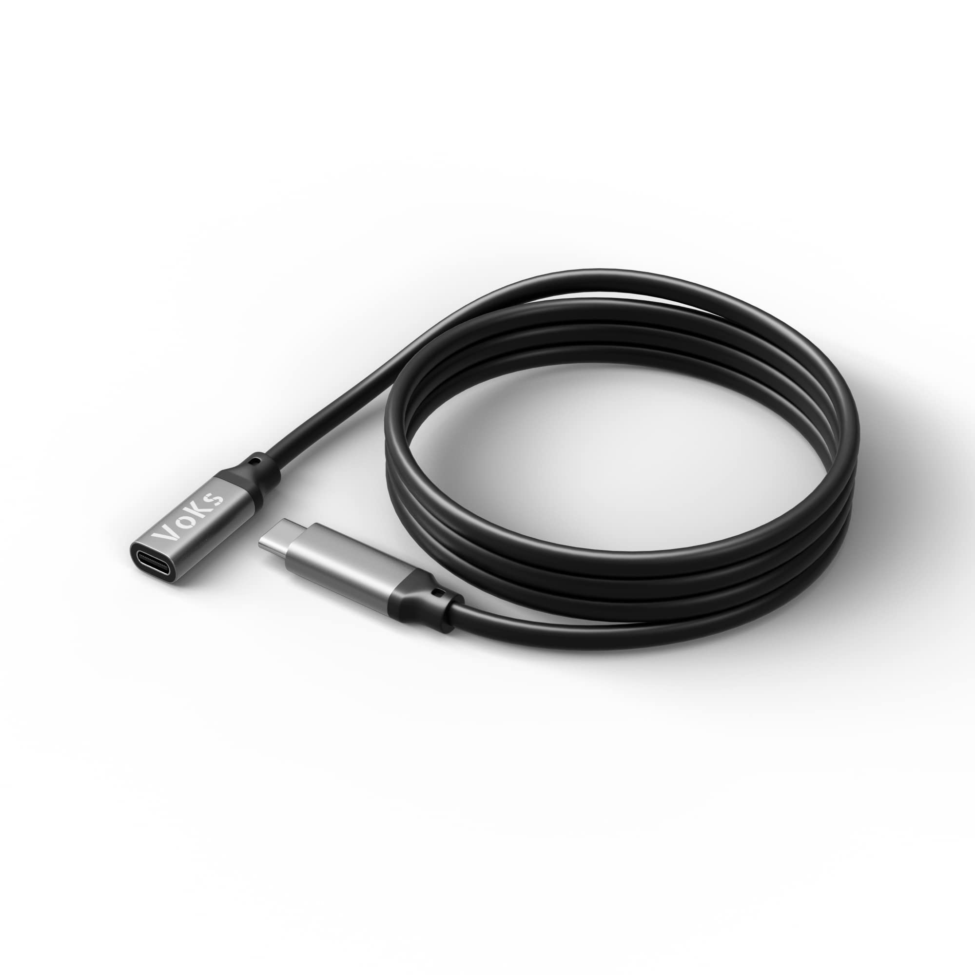 Cavo Prolunga USB-C VoKS 3.2 | 1 Metro, 100W, Ricarica Rapida E Dati 10 Gbps, Alluminio