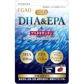 Amazon えがおの Dha Epa アスタキサンチン 1袋 1袋 93粒入り 約1ヵ月分 栄養補助食品 えがお Dha