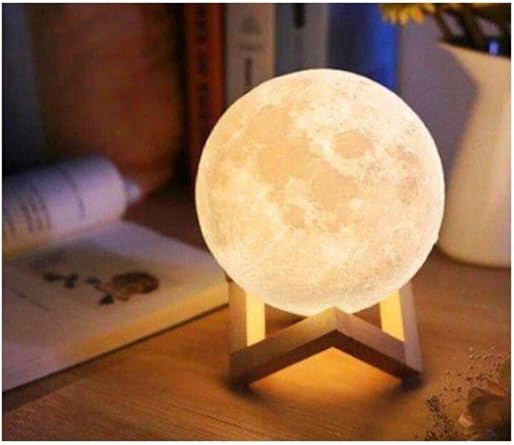 moon Night Light with 3D Stand Decorative Globe Led [Energy Class A++]