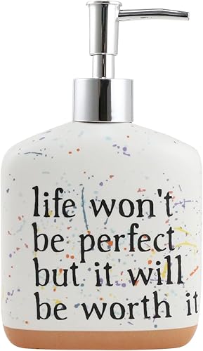 Enesco Our Name is Mud Life Won't Be Perfect Splatter Distributeur de savon à po