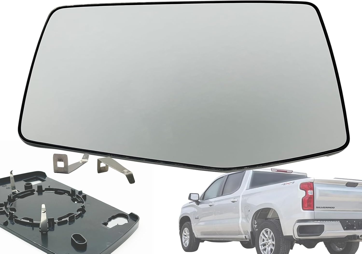 APA Replacement for Mirror Glass Manual Non-Heated 2019-2023 SILVERADO SIERRA 1500 Driver Left Side 84309702