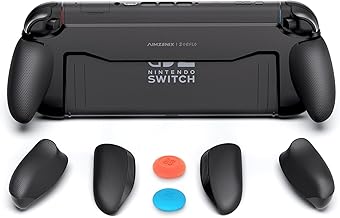 AIMZENIX Ergonomic Silicone Grip for Nintendo Switch 2, Non-Slip Replaceable Grips with 3 Sizes, Designed for Handheld Gaming, Dock Compatible