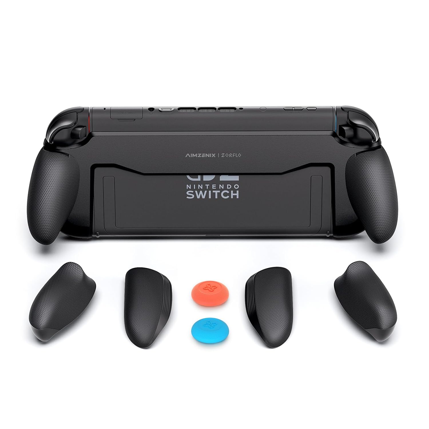 AIMZENIX Ergonomic Silicone Grip for Nintendo Switch 2, Non-Slip Replaceable Grips with 3 Sizes, Designed for Handheld Gaming, Dock Compatible