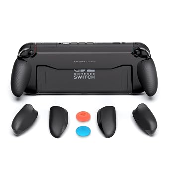 Ergonomic Silicone Grip with 3 Sizes for Nintendo Switch 2, 2 Thumb Grips | Reduces Hand Fatigue, Tool-Free Snap-On Install, Dock Compatible