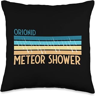 Retro Stripes Orionid Meteor Shower Throw Pillow
