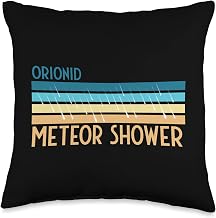 Retro Stripes Orionid Meteor Shower Throw Pillow