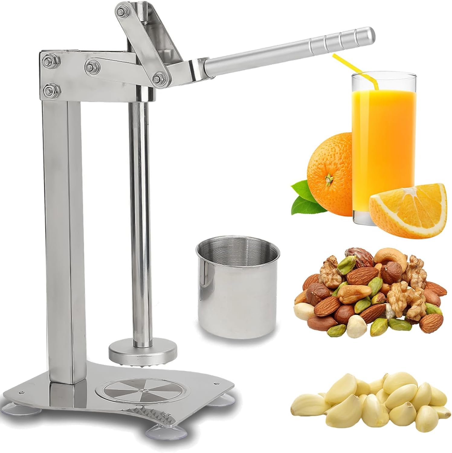 Lemon smasher & Press Citrus Juicer with Muddler for Lemonade Stand Supplies, fruit crusher Sunkist Smashe rnut Crusher garlic crusher with 1 PCS Stainless Steel Cup