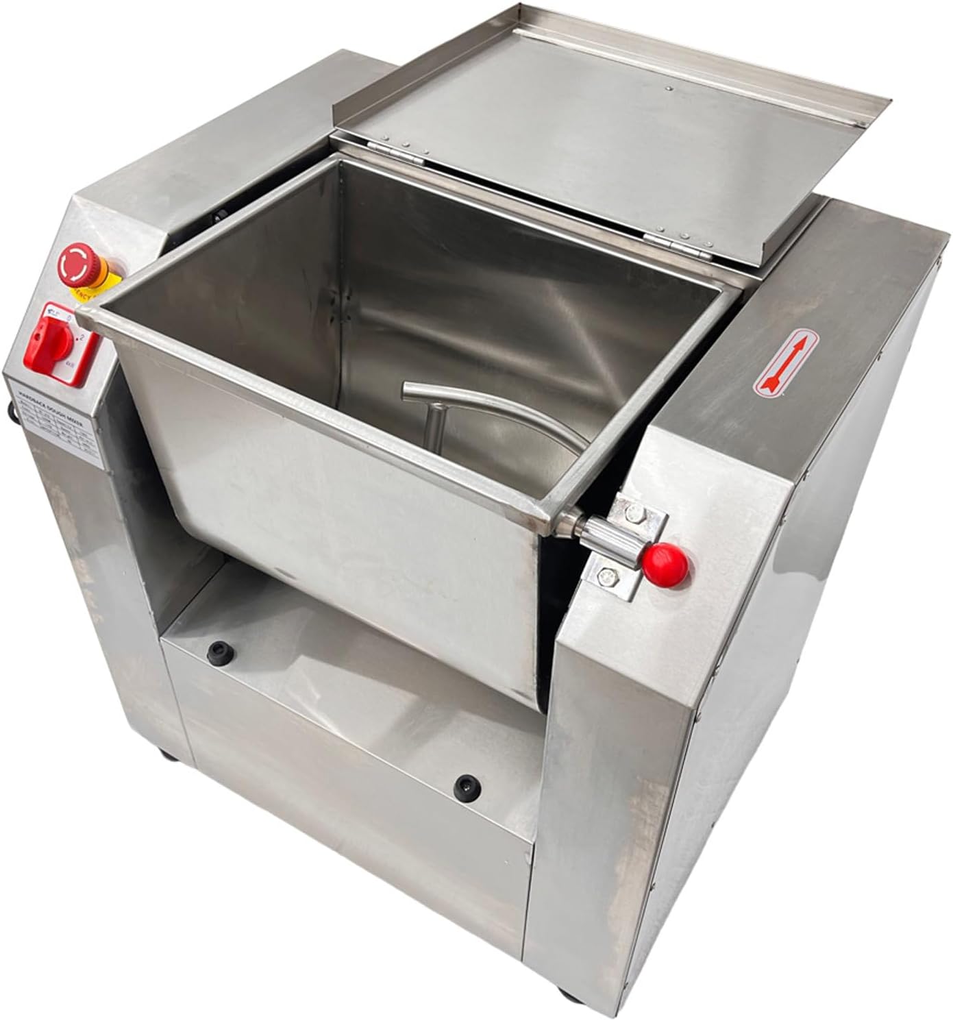 33LBS 1500W Commercial Electric Dough Mixer Dough Blender Machine with 90° Tilt Barrel Stainless Steel Mixing Machine Kitchen Equipment 110V