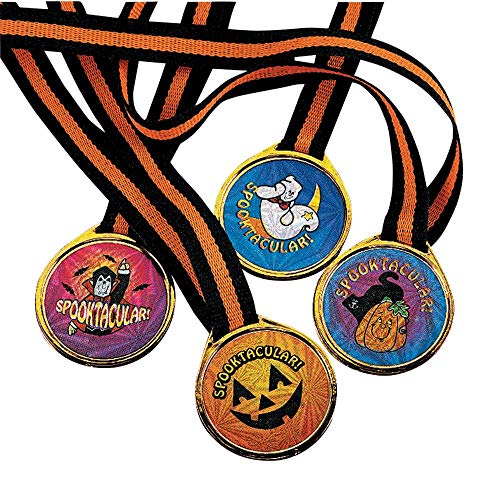 Fun Express Spooktacular! Halloween Award Medals - 12 pcs