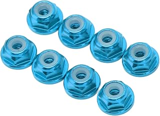 Hex Self Lock Nuts, Self Locking 1/24 M2 8 Pieces M2 Hex Self Locking Nuts High Strength for RC Car(Blue)