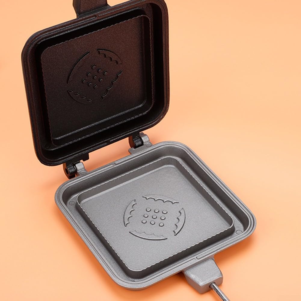 DAZZLEEX Moule à sandwich chaud en fonte – Antiadhésif, double face pour des sandwichs parfaits à chaque fois