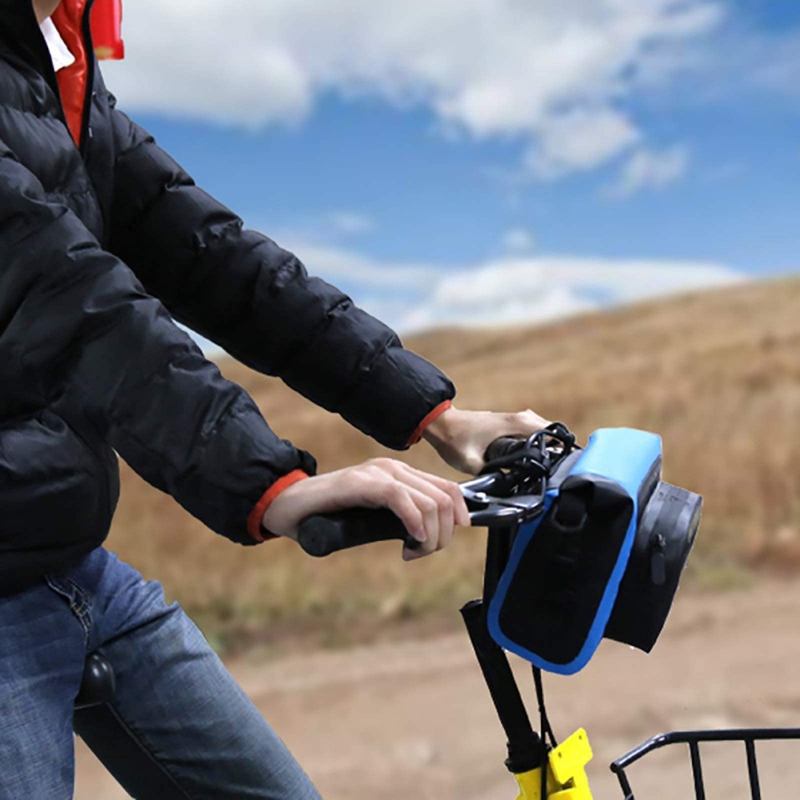 Uchwyt rowerowy na telefon torba rowerowa 2 w 1 wodoodporna duża pojemność MTB droga kierownica przednia torba torba torba torba na kierownicę