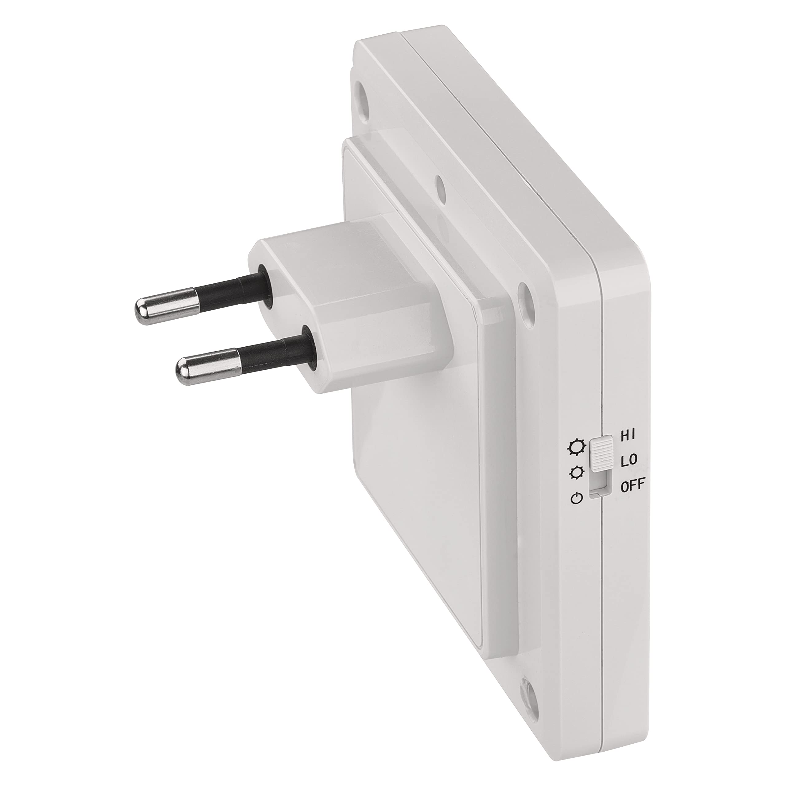 EMOS P3317 Luce Notturna A LED Con Sensore Crepuscolare: Luminosità Regolabile, Bianco Caldo, Per Presa 230V