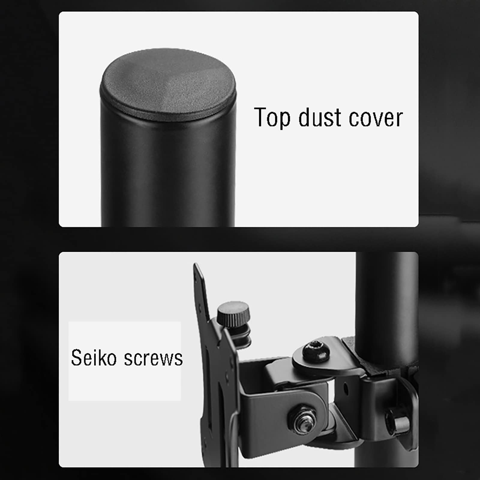 Soporte Universal para TV Doble, Soporte para Monitor Independiente De Altura Ajustable, Compatible con 2 Pantallas De hasta 32 Pulgadas, Soporte De Escritorio para Monit