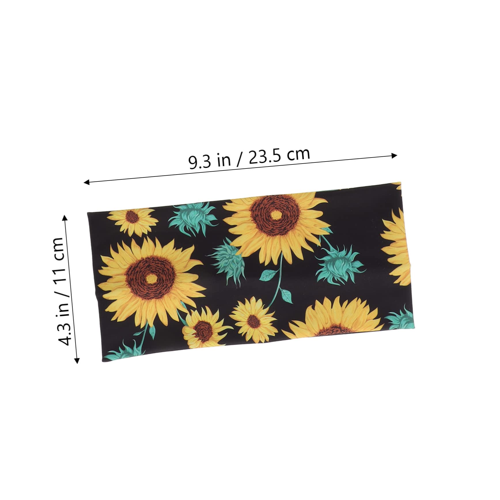 minkissy 9piezas Diademas Deportivas Para Mujer Diseño De Girasol Banda Para Sudor De Yoga Turbante Para Correr y Ejercicio Banda Elástica Ancha y Transpirable