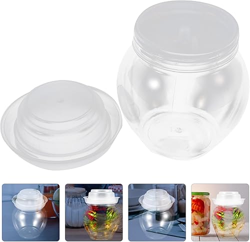 Miniatura 2 de Yardwe Contenedores de alimentos Contenedor de almacenamiento de alimentos Contenedores de Kimchi Sellado Contenedor de pepinillo Fermentación
