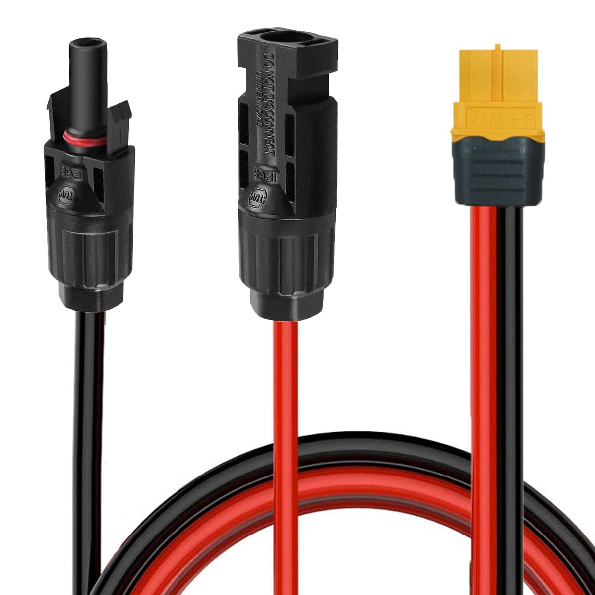 Adaptateur solaire vers XT60 Câble solaire 12 AWG Câble de panneau solaire compatible avec Ecoflow River Delta Series Bluetti Portable Station d'alimentation Panneau solaire 2 m
