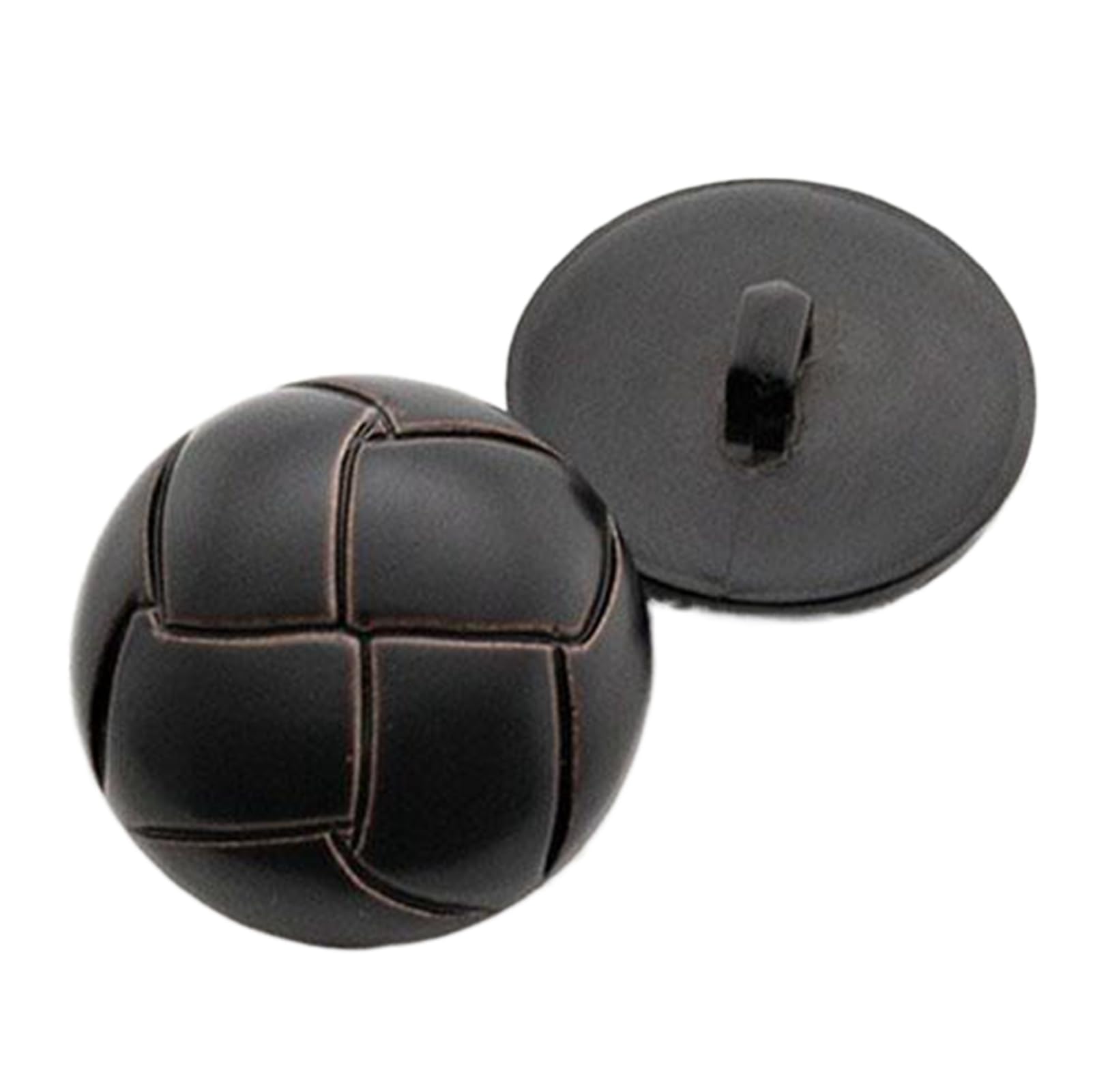 10pcs Round Imitation Leather Buckle Plastic Button Decorations for Clothing, Sewing Accessories DIY Decorative Button, Black, 12.5 mm