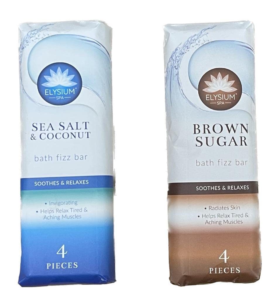 YBG Care™ 2X Spa Bath Fizz Bar Sea Salt & Coconut 200g Also Brown Sugar 200g