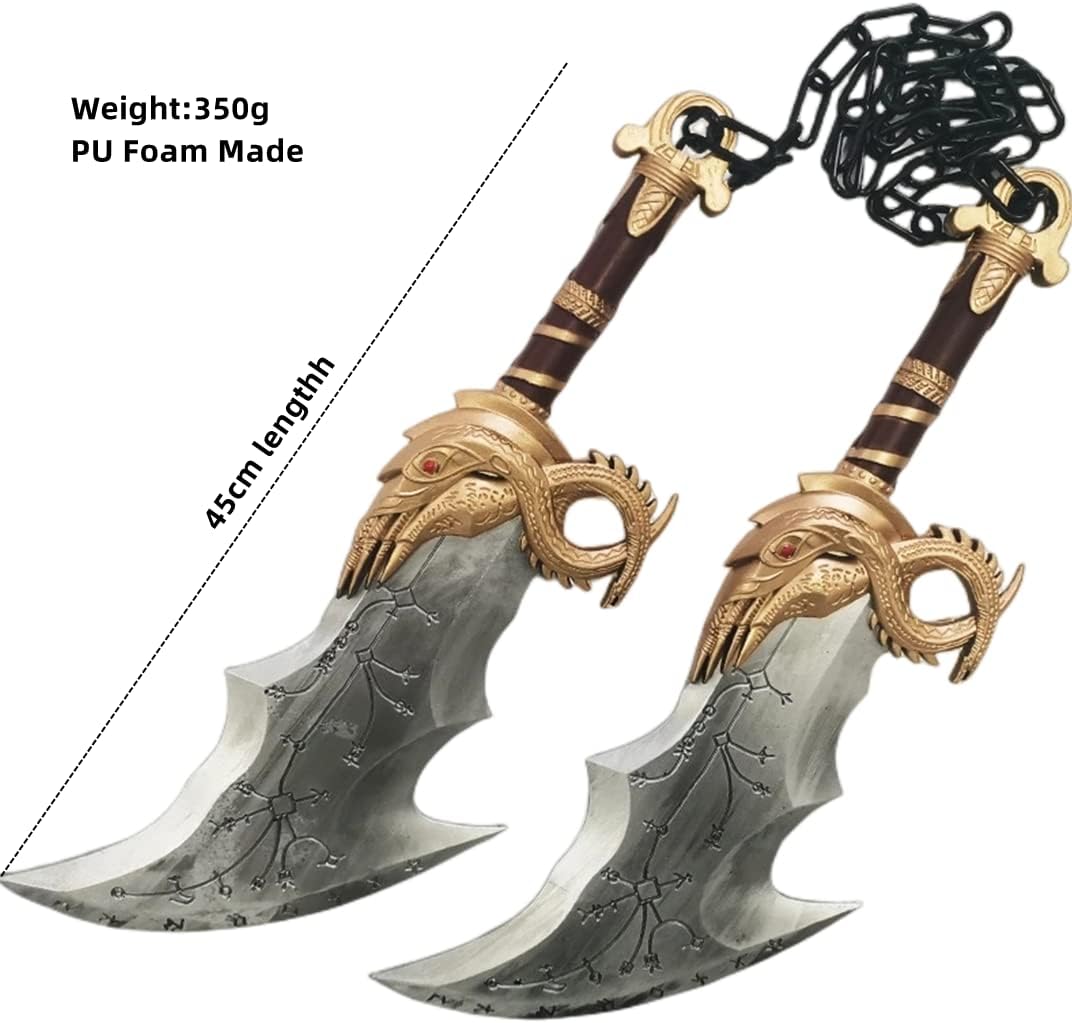 damdos Halloween Prop for God Blades of Athena Foam Knife, Kratoins Katanoa Sword Samurai Weapons Birthdays Gifts (Blades of Athena)