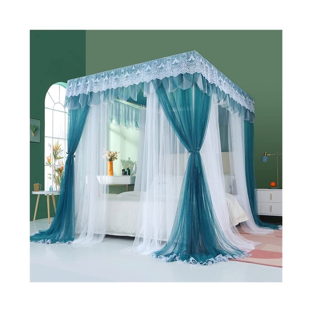 Dosel de cama de malla doble antimosquitos para habitación de niñas de 1,8x2,2 metros