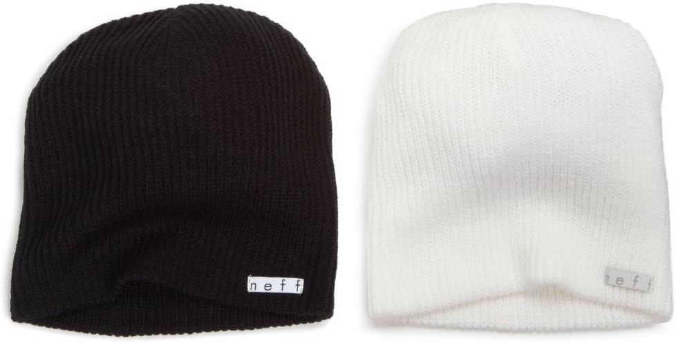 NEFF2 Pack Daily Beanie, Black/White, One Size/One Size