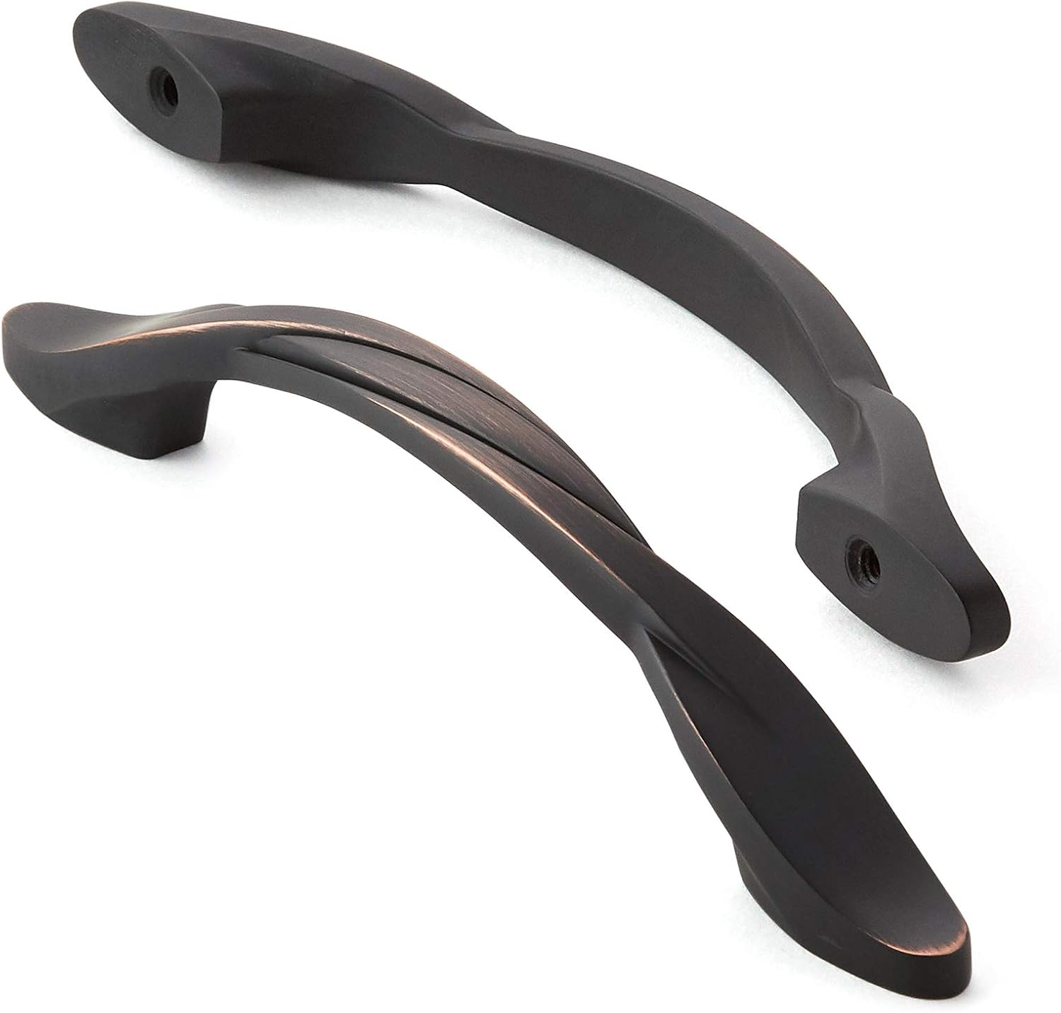 CAULDHAM 10 Pack Solid Braided Kitchen Cabinet Pulls Handles (5" Hole Centers) - Drawer/Door Hardware - Style M260 - Oil Rubbed Bronze