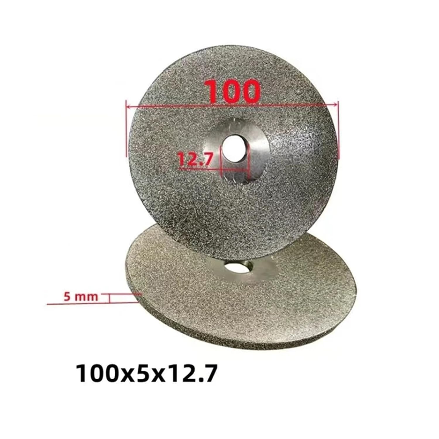 Three Sided Diamond Disk Lapidary Diamond Grinding Disc Wheel 100mm 4 Inch x12.7mm Jade Amber Beeswax Gemstone Abrasive Tools(60)