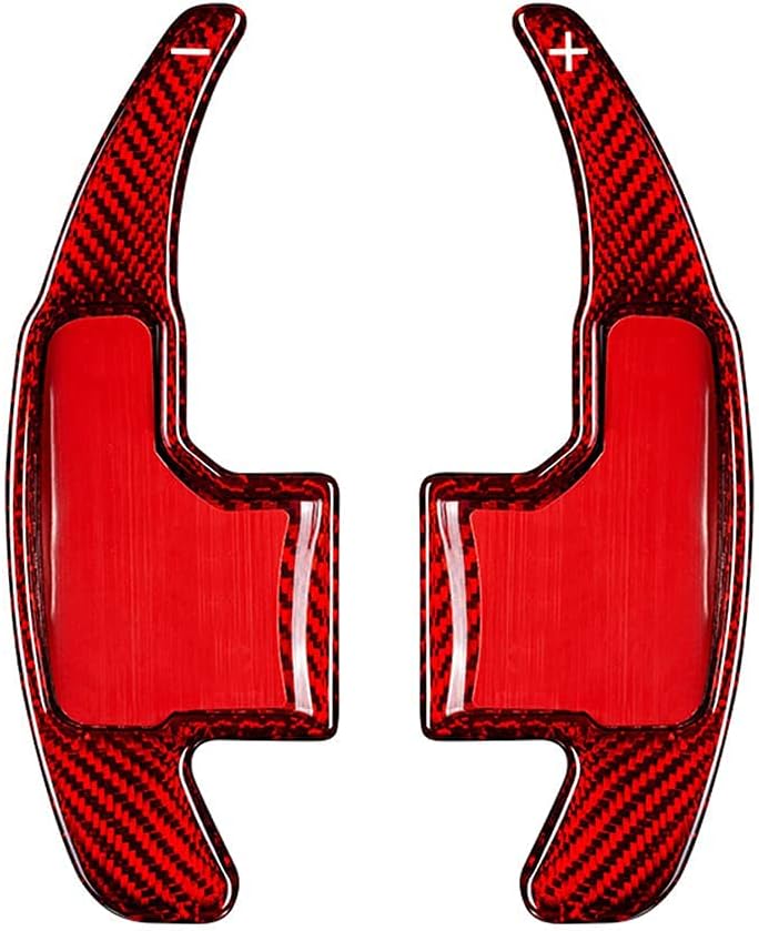 Blасk Frіdау - 60% оƒƒ Topsmart Carbon Fiber Car Steering Wheel Shift Blade Paddle Shifter Extension for Ford Mustang (red)