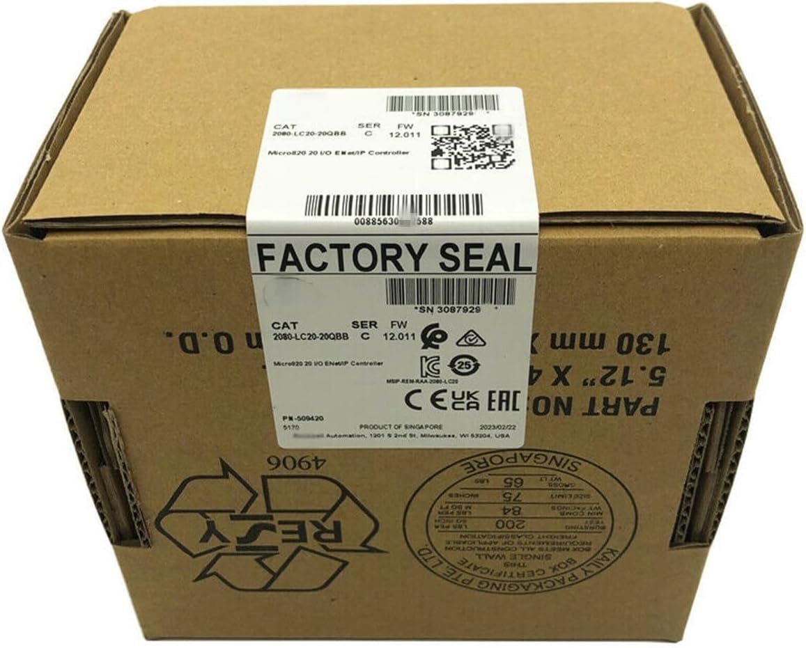 1 pc New PLC Module 2080-LC20-20QBB Micro820 20 I/O ENet/IP Module Factory Sealed