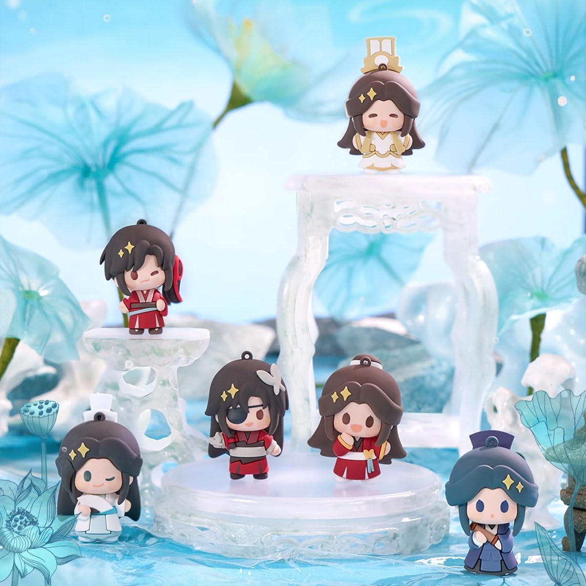 Heaven Official Blessing Anime Keychain Huacheng Xielian Cute Mini Figure Official Fan Gift Cell Phone Charms
