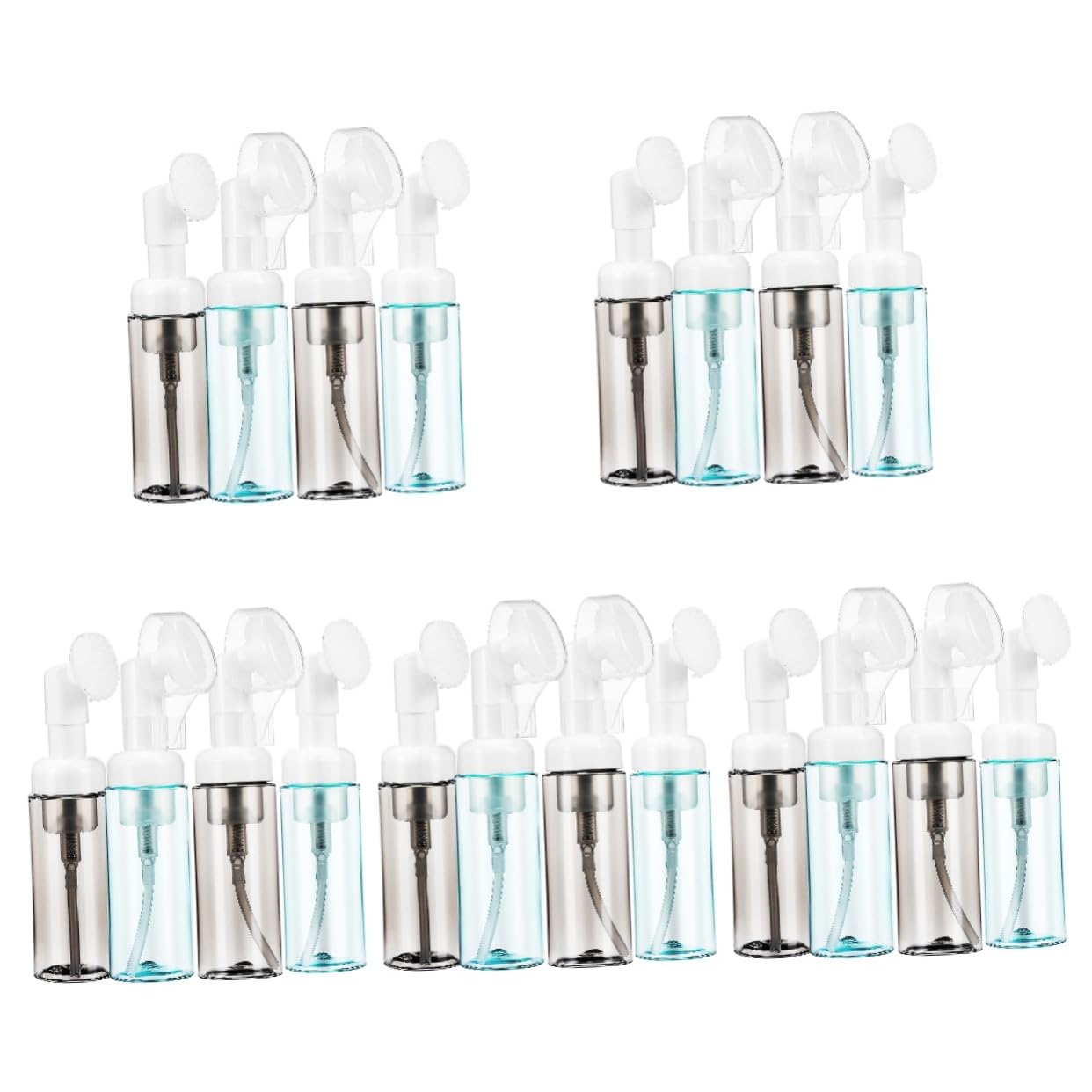 Beaupretty 5 Series Envase Cosmético Botella Vacía Botella De Espuma 60ml 2 Piezas Negro Transparente + 2 Piezas Verde Transparente Botellas Vacias Para Liquido Baño El Plastico 4 Piezas X 5