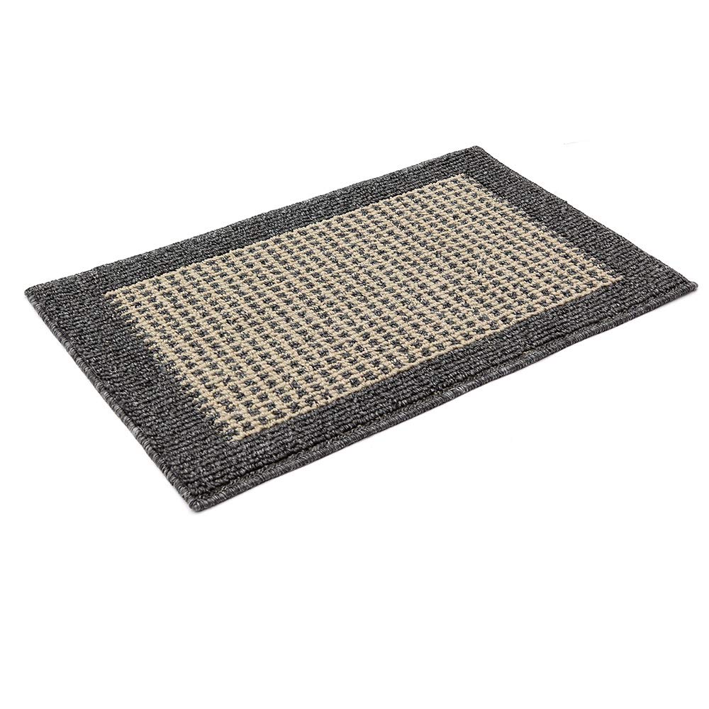 28X18 Inch Anti Fatigue Washable Kitchen Rug Mats are Made of Polypropylene Square Rug Cushion Which is Anti Slippery and Stain Resistance, Black Gray
